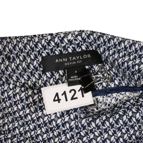 Ann Taylor Blue Pants Womens Size 4 Cotton Stretch Blend Pockets Skinny Leg - Picture 10 of 10